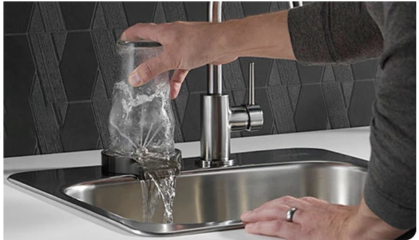Nettoyeur automatique de gobelets en verre, rinceur d'évier de cuisine