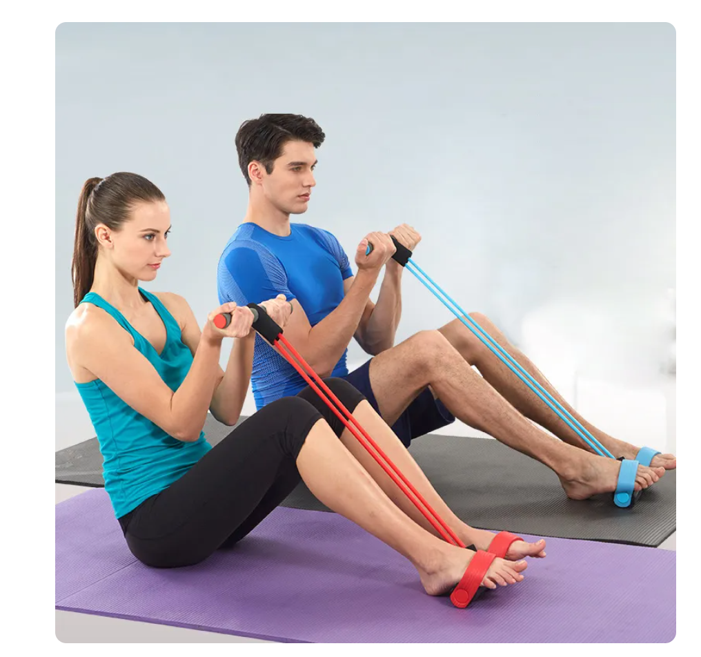 "Augmentez l'intensité de votre entraînement avec nos cordes de résistance élastiques - L'outil essentiel pour des séances sportives à domicile variées et ciblées!"