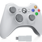 Manette de Jeu Sans Fil Filaire - 6 Axes, Vibration, Compatible PC, Xbox 360 Slim & Elite