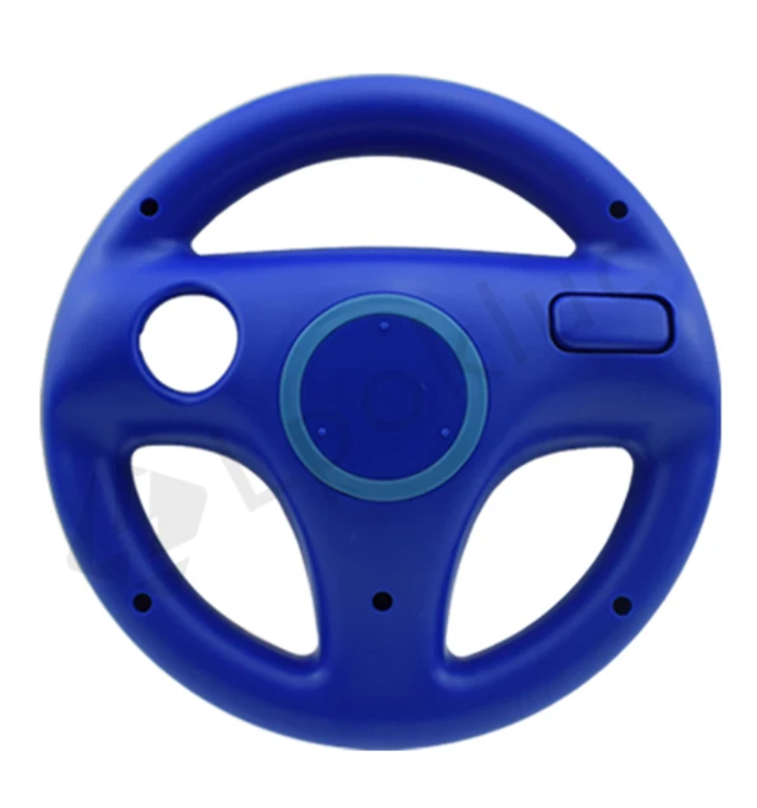 Accessoire de jeu Wii inspiré par Mario Kart pour des courses palpitantes.