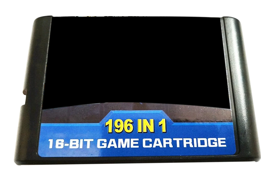 "Expérimentez la nostalgie du jeu avec notre cartouche multi-jeux 196 en 1 pour Sega Mega Drive - Choisissez entre les options 112 en 1 et 126 en 1 pour une variété exceptionnelle!" "Découvrez une bibliothèque de jeux exceptionnelle avec notre cartouche 196 en 1 pour Sega Mega Drive - Options 112 en 1 et 126 en 1 incluses pour satisfaire tous les passionnés!"