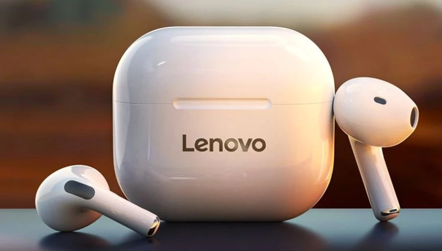 Lenovo TWS Écouteurs stéréo sans fil Bluetooth avec contrôle tactile et étui de chargement de 230 mAh